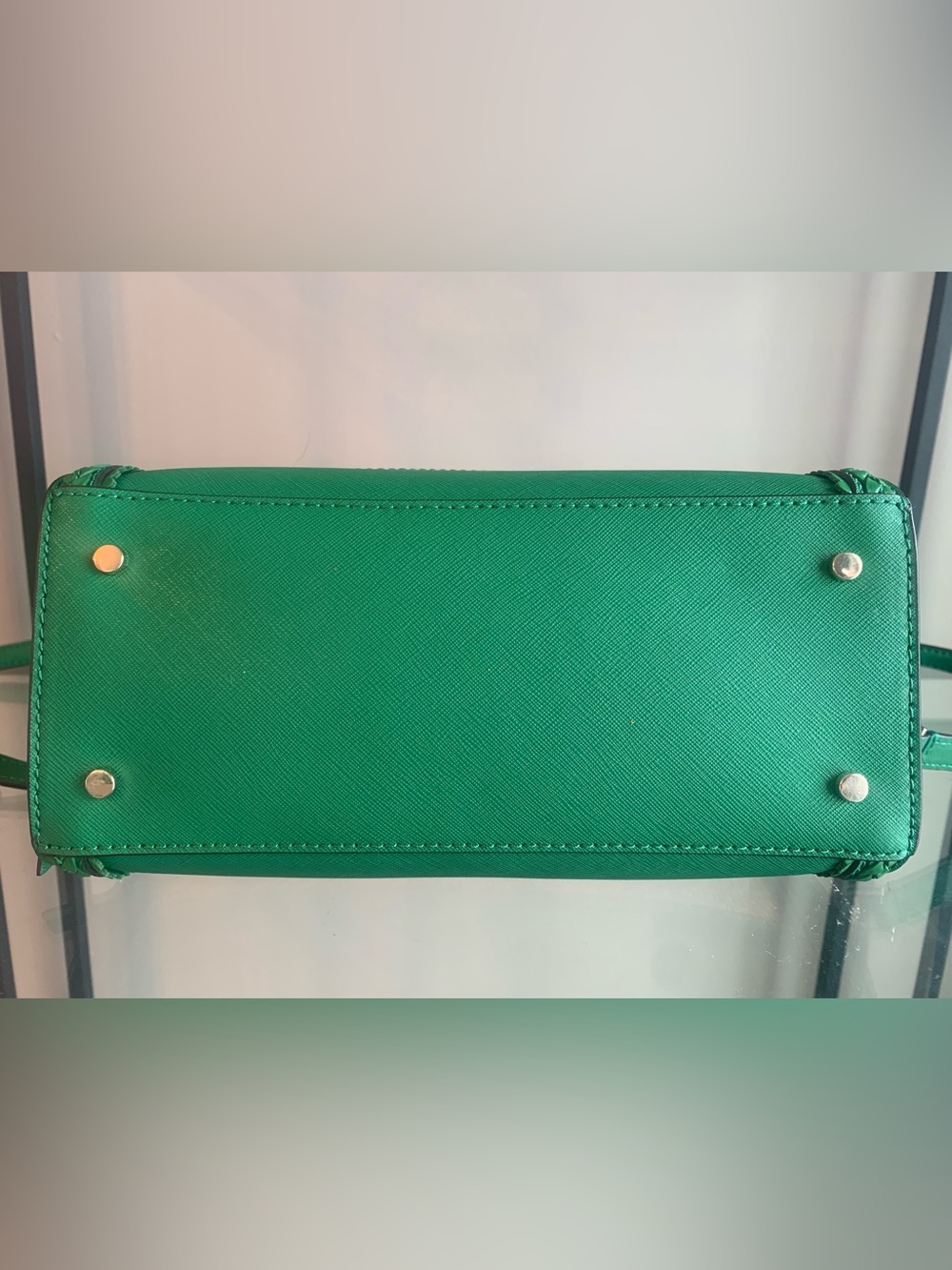 Kate Spade Reiley Raffia Satchel Green Straw Summer Crossbody Satchel - Picture 5 of 11